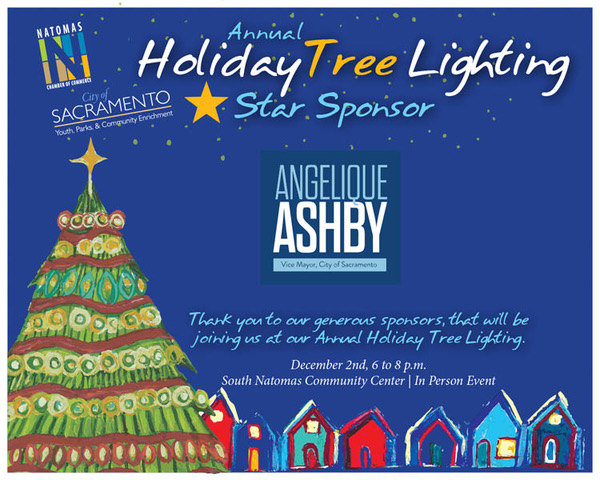 star Ashby certificates Holiday Tree Lighting Natomas Chamber 2022